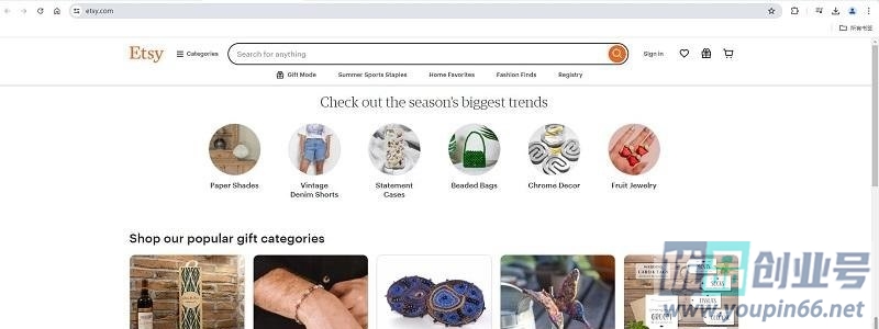 Etsy官网入口（Etsy网页版登录网址）